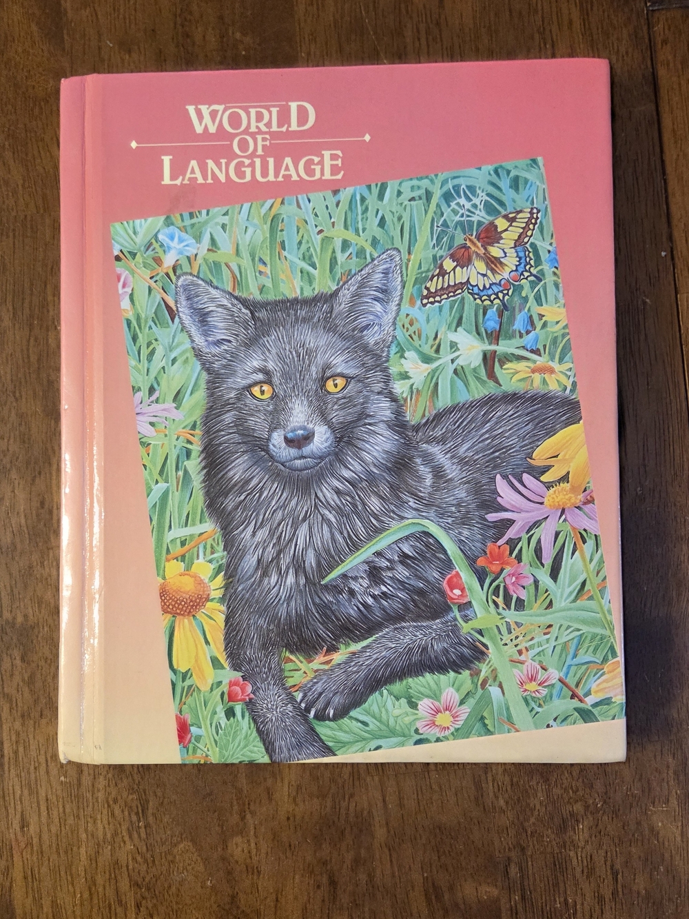 📕5/$10📕World of Language Pink Wildlife Illustration Hardcover (Brand Unknown)